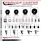 Service Caster 5'' Hard Rubber Wheel Swivel 1-1/2'' Expanding Stem Caster, 4PK SCC-EX20S514-HRS-112-4 - alternate 2